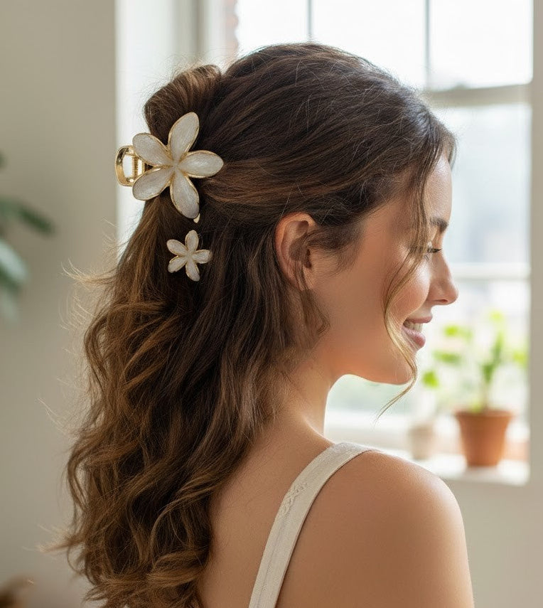 Golden Petal Clip (Set of 3)